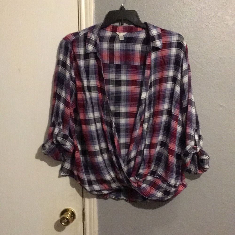 Cato Plus size Plaid Twist Top